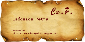 Csócsics Petra névjegykártya