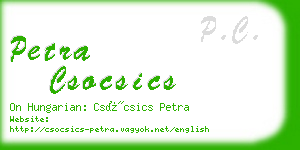 petra csocsics business card